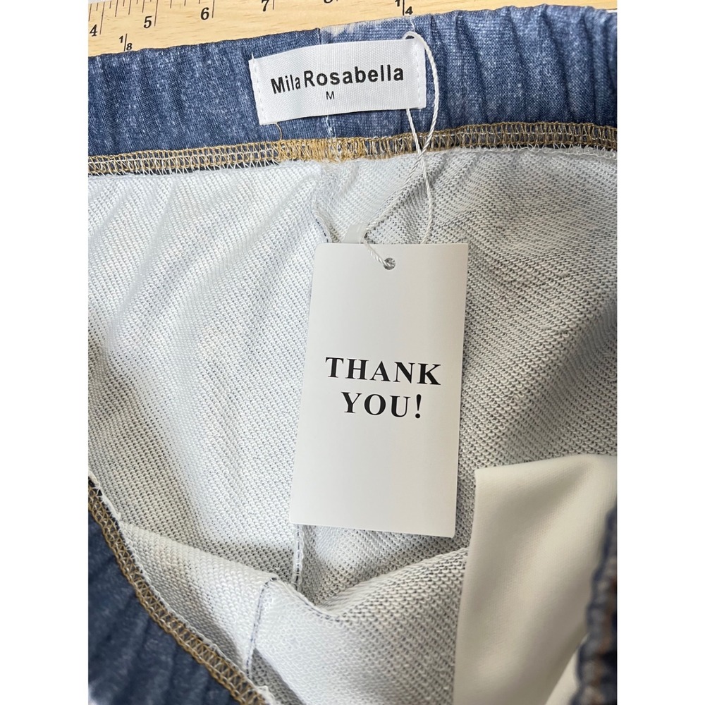 NEW Mila Rosabella Sweatpant Jeans Size Medium Cotton Blend Pull on Pants - Picture 3 of 8
